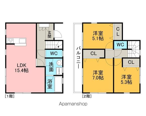 長根町戸建 F棟の間取り写真