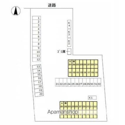 長野県長野市篠ノ井御幣川[1K/26.93m2]の配置図