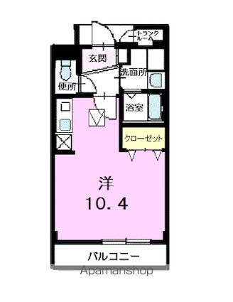 ラグナ　ステュディオ[1R/28.8m2]の間取図