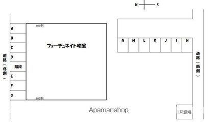 和歌山県和歌山市吹屋町３丁目[3DK/58.59m2]の配置図