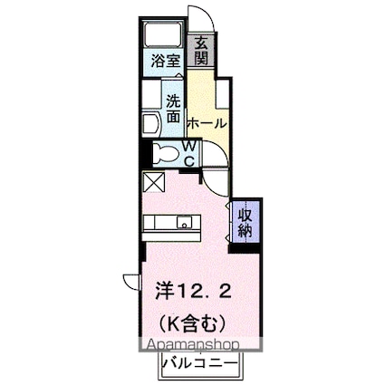 ヴァルムベルクＢ[1R/32.9m2]の間取図