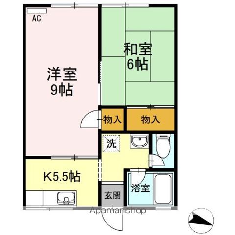 尾方ハイツの間取り写真