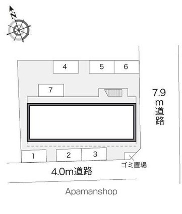レオパレスＷａｋａｍｉｚｕ　３[1K/19.87m2]の配置図