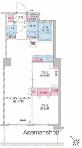 【杉並区上荻のマンションの間取り】