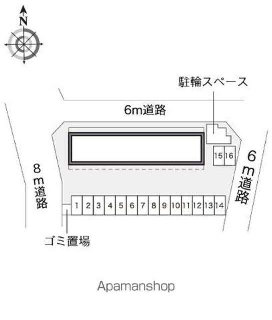 レオパレスハーモニー[1K/23.18m2]の配置図