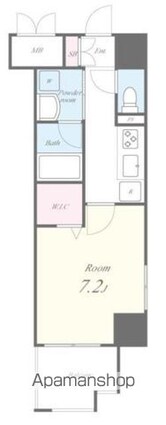 Ｆｏｒｔｕｎａ　Ｈｉｇａｓｈｉｎａｋａｎｏ[1K/26.87m2]の間取図