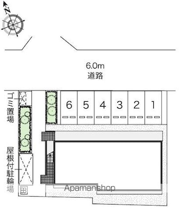 レオパレス南逆井[1K/23.18m2]の配置図