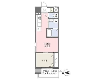 ＭＡＹＦＡＩＲ　ＫＩＹＯＭＡＣＨＩ　ＰＲＥＭＩＵＭ[1LDK/32.2m2]の間取図