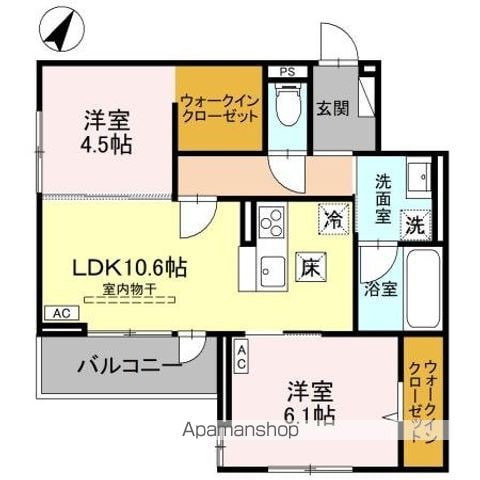 DーROOM大房PJ B棟の間取り写真