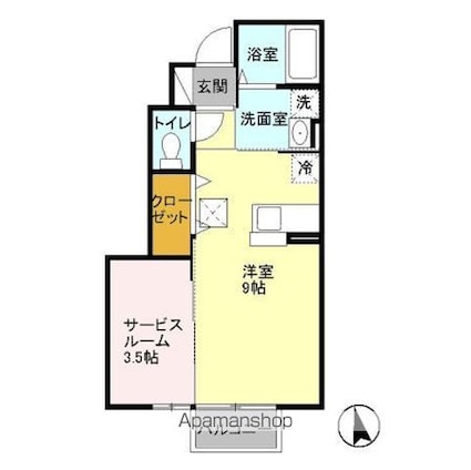 リ・ドーレ　Ａ[1R/30.85m2]の間取図