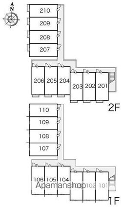 レオパレスラージ　グルーブ　Ⅰ[1K/23.18m2]の配置図