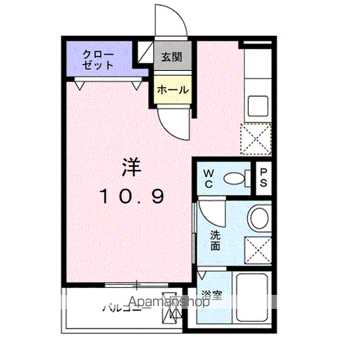 【和歌山市梶取のアパートの間取り】