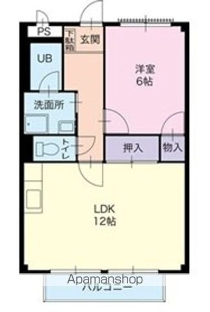 Ｌｉｍｐｉａメゾン・ド・リラ[2DK/43.74m2]の配置図