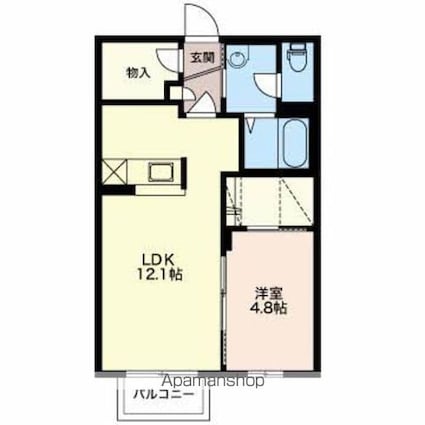 フォーシーズン　Ａ棟[1LDK/42.55m2]の間取図