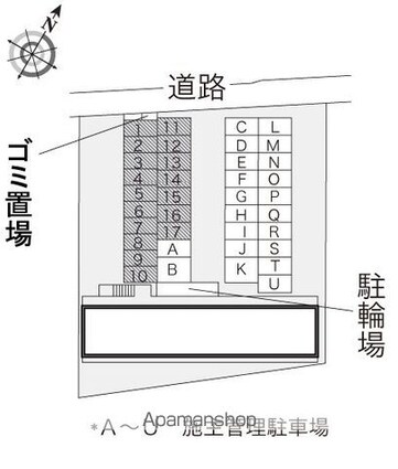 レオパレス星野[1K/23.18m2]の配置図