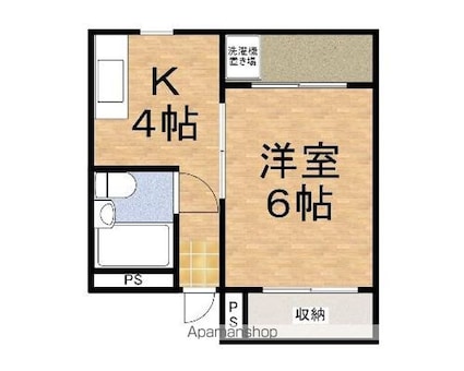 藤島ハイツ[1K/23.4m2]の間取図