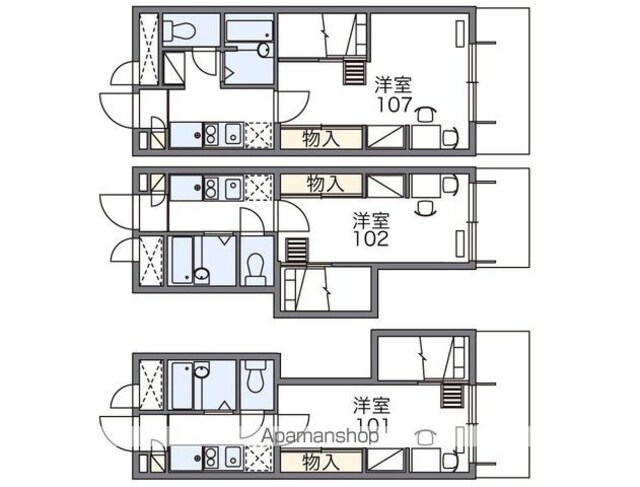 レオパレス駒場東大前[1K/19.87m2]の間取図