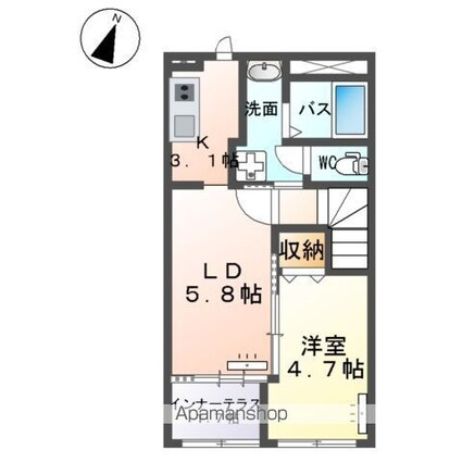 仮）つくば市高見原アパート[1LDK/42.34m2]の間取図