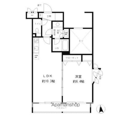 東京都杉並区方南１丁目[1LDK/40.08m2]の間取図