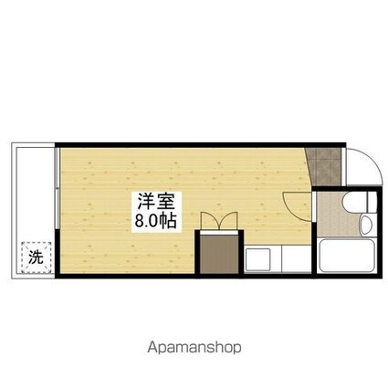 広島県広島市西区大芝１丁目[1R/18m2]の間取図