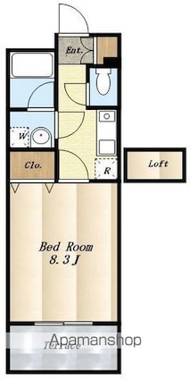 ハイツけやき七番館[1K/27.62m2]の間取図