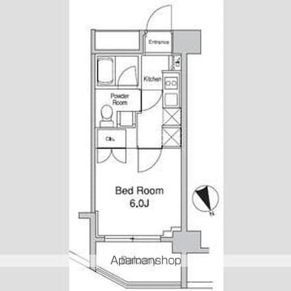 プラウドフラット蒲田Ⅱ[1K/20.79m2]の間取図