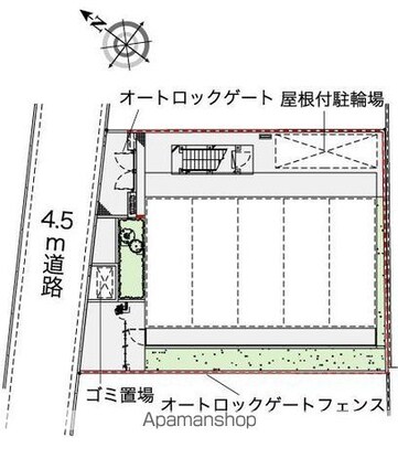 レオパレスエクセルハイムⅢ[1K/20.81m2]の配置図