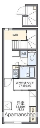 レオパレス楓[1K/28.02m2]の間取図