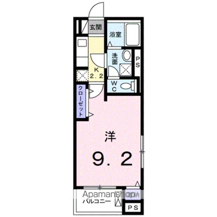 パフュームⅢ[1K/30.05m2]の間取図