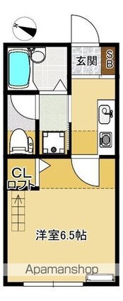 ハートランド蛇田Ⅲ[1K/21.73m2]の間取図