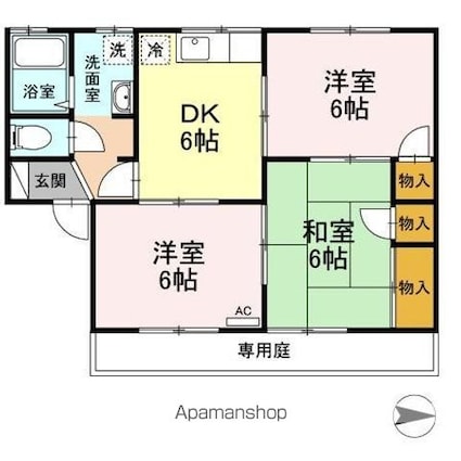 エスト・クレール[3DK/53.63m2]の間取図