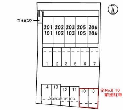 クレール五月が丘[1K/21.18m2]の配置図
