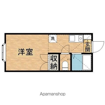 グレース南大沢Ｂ[1R/18.83m2]の間取図