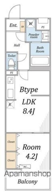 リブリ・中神Ⅱ[1LDK/34.78m2]の間取図