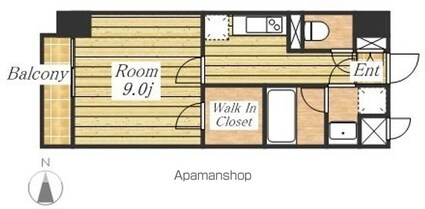 Ｔｗｉｎ　Ｏｗｌｓ（ツインアウルズ）[1K/31.84m2]の間取図