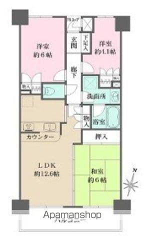 藤和シティホームズ三鷹禅林寺通りの間取り写真