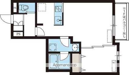 レミオ五番館[1LDK/35.81m2]の間取図