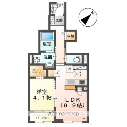 ＤｉｓＮｅｒｄ[1LDK/41.86m2]の間取図