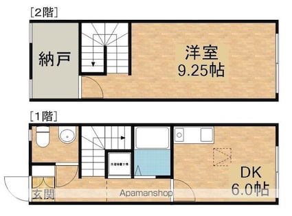 ＣＵＬＴＩ湖南[1SDK/43.7m2]の間取図