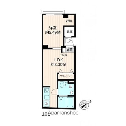 ＤＫ池袋[1LDK/29.72m2]の間取図