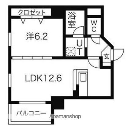 ペルテ金山[1LDK/45.2m2]の間取図
