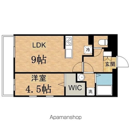 東京都日野市大字日野[1LDK/35.25m2]の間取図