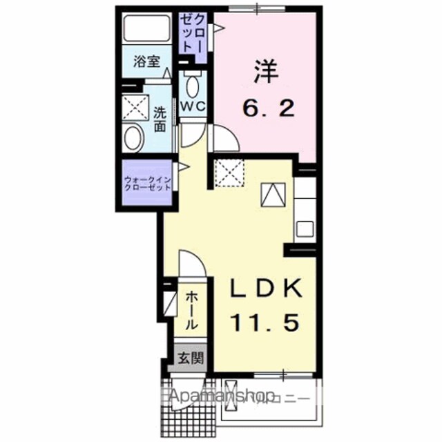 レスペデーザ[1LDK/41.13m2]の間取図