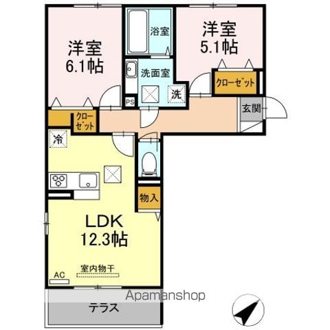 クレールフラワーの間取り写真