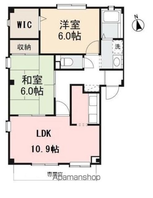 メゾン・ド・クレアＡ棟[2LDK/55.89m2]の間取図