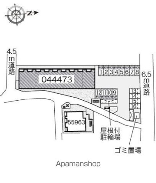 レオネクストエアル[1K/31.51m2]の駐車場