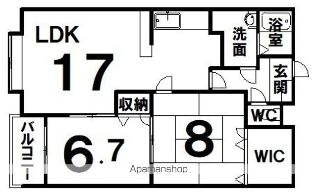 河東郡音更町 4階建 築33年の間取り写真