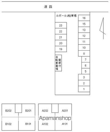 ルポール２[2DK/51.89m2]の配置図