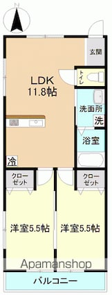 Ｂｏｎｈｅｕｒ[2LDK/47.61m2]の間取図