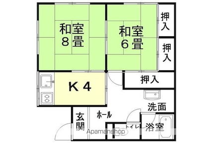 望山荘[2K/52.99m2]の間取図